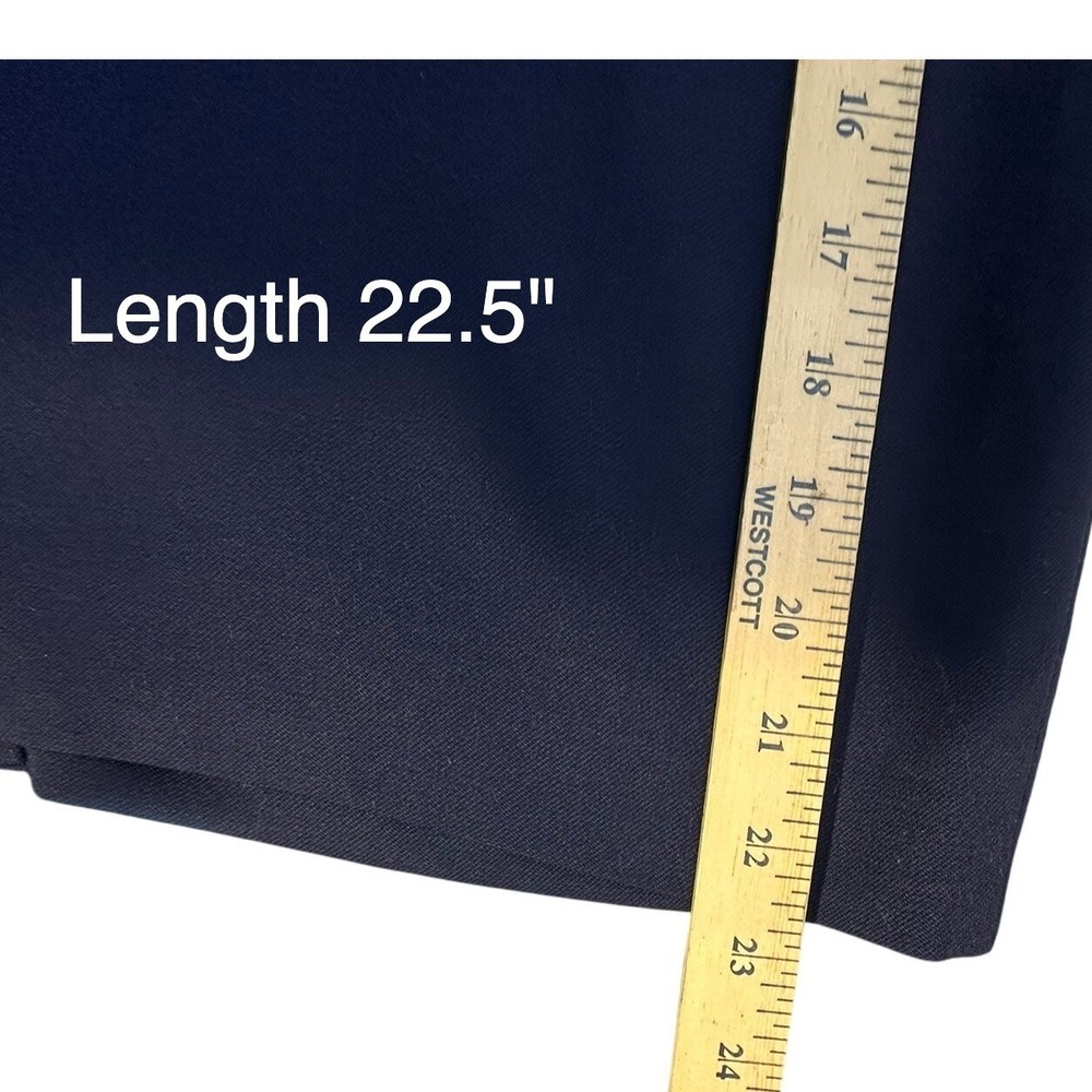Pendleton Women Navy Blue Wool Blend Pencil Skirt Business Career Preppy Size 14 - Picture 14 of 14